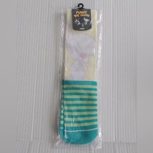 Pinky and the Brain Striped Sublimated Crew Socks 1 Pair Sock Size 9-11 - New